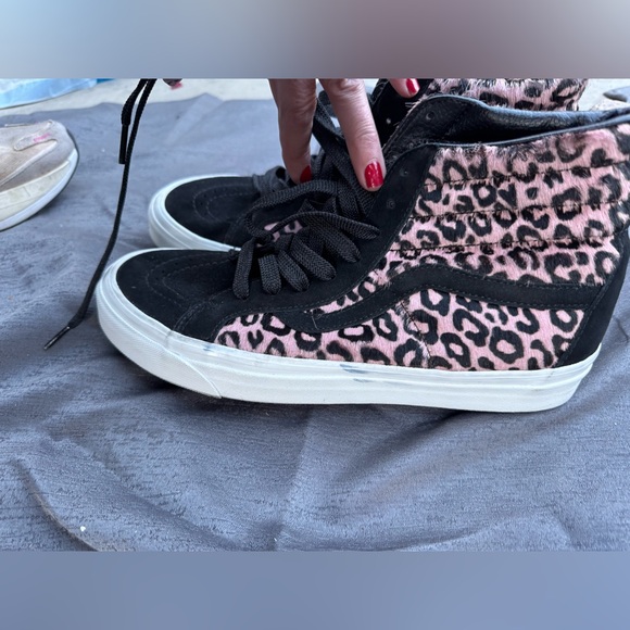 Vans Shoes - Vans sk8 high pink leopard womans 11, mens 9.5